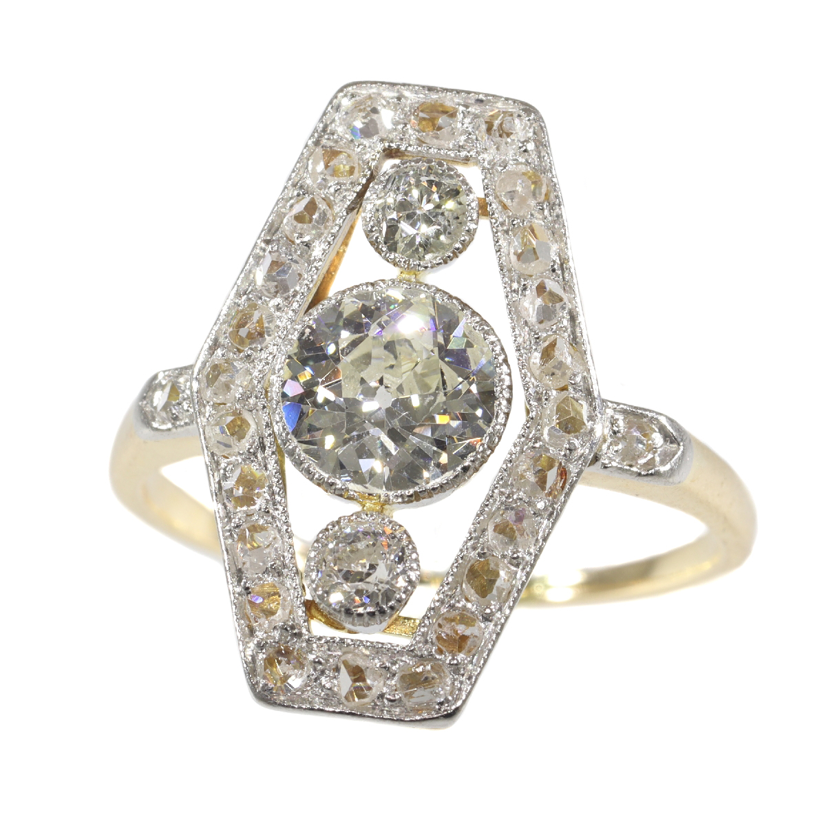 Vintage diamond engagement ring from the Belle Epoque Era